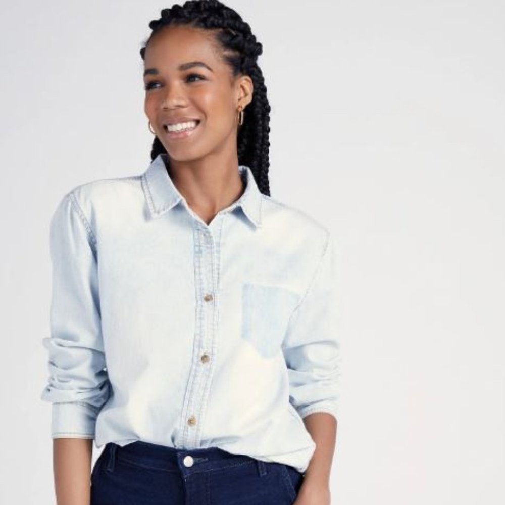 Habitual Long Sleeve No Pocket Denim Shirt